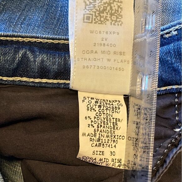 True Religion rhinstone Straight leg stretch flap pocket 30 - Picture 8 of 14